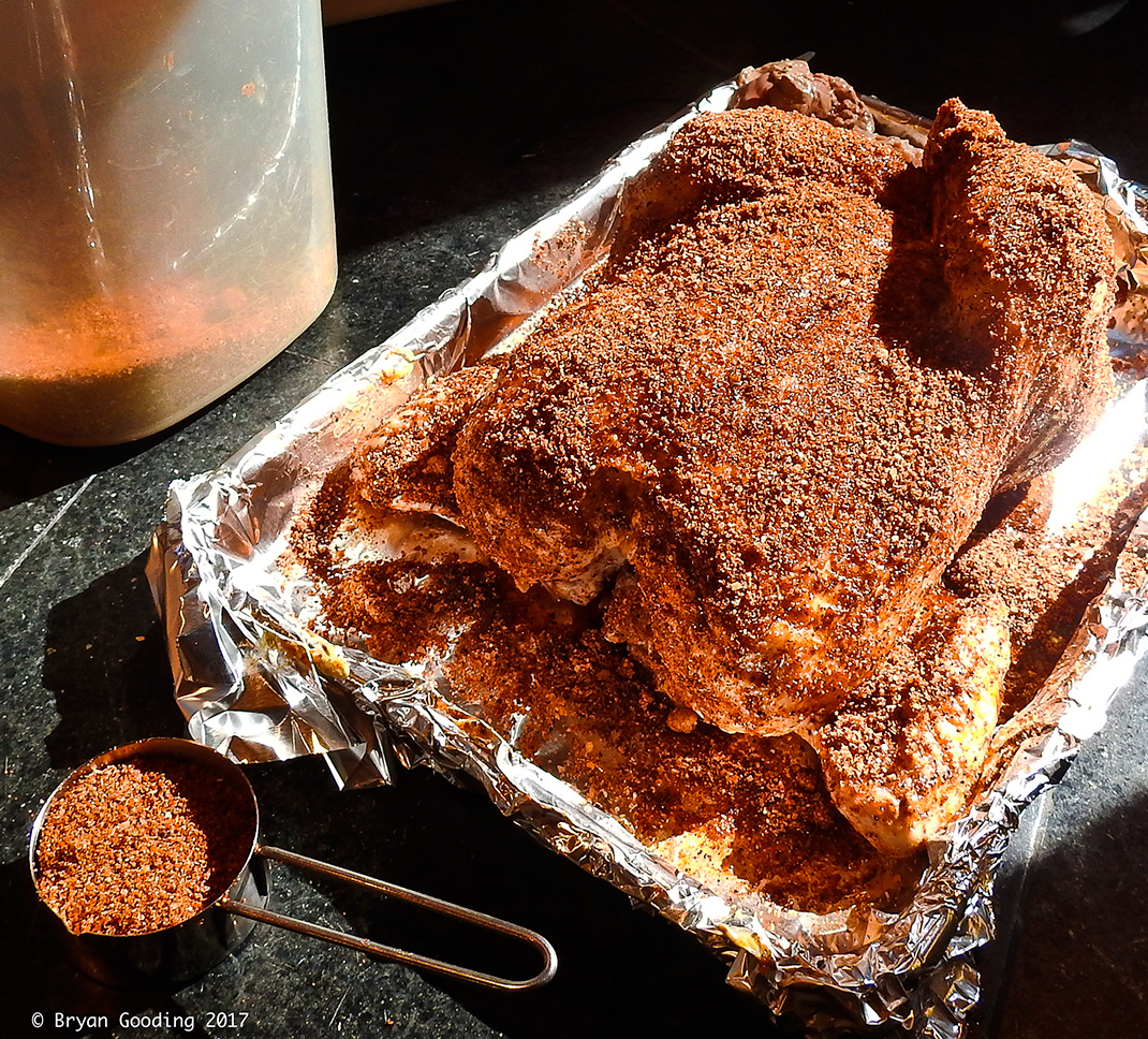 Photo of chicken with rub applied