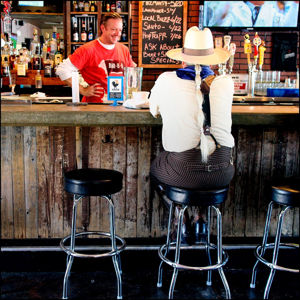 Photo of the bar at Lockhart Smokehouse in Dallas.